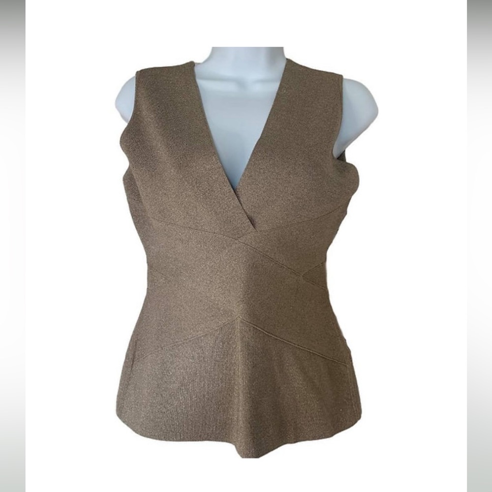 Bailey 44 gold wrapped bodycon metallic bandage top